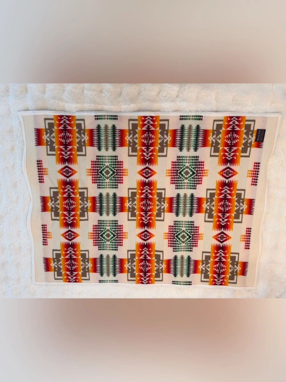 Pendleton Beaver State Wool Chief Joseph Southwest Pattern Baby Blanket